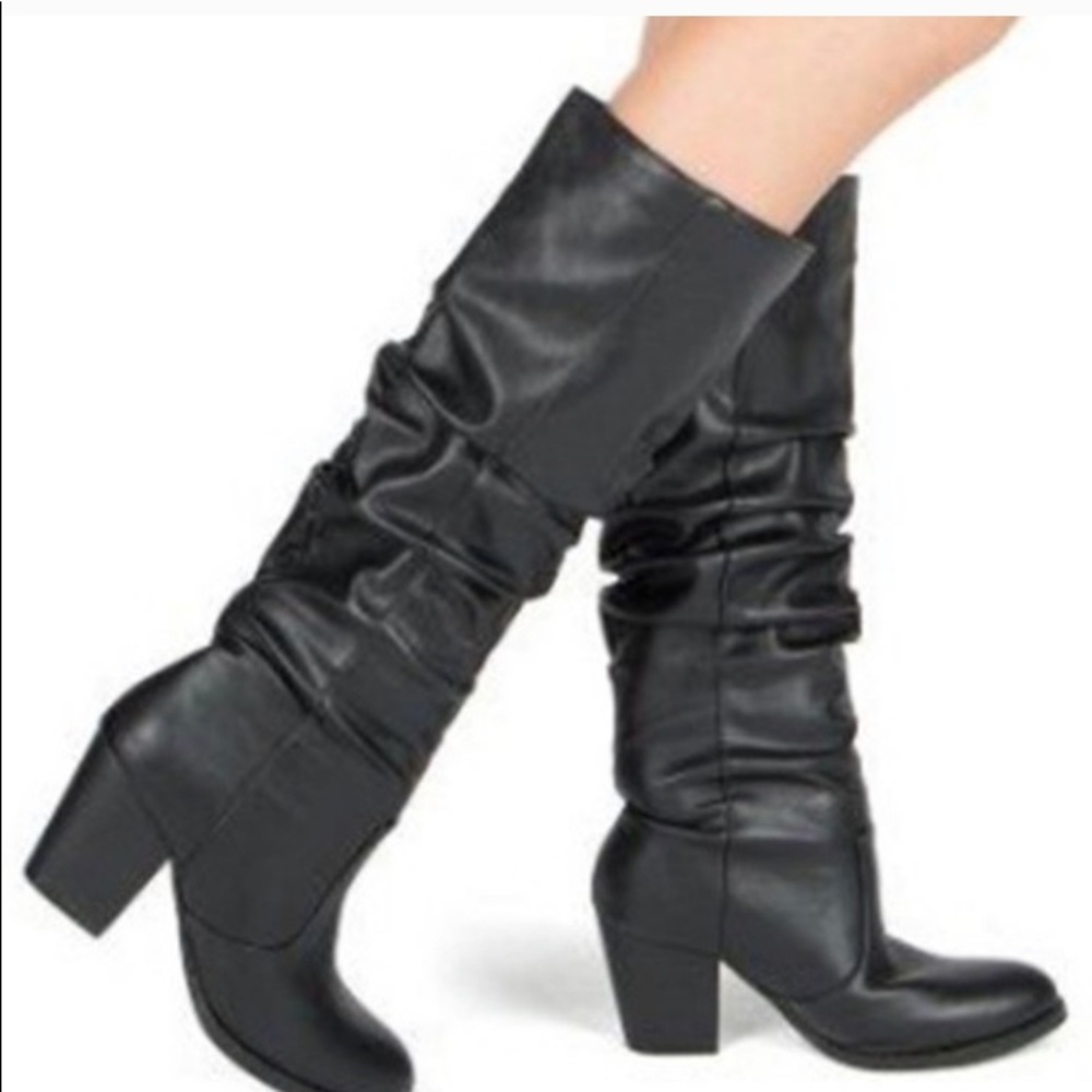 Black Vegan Leather Boots
